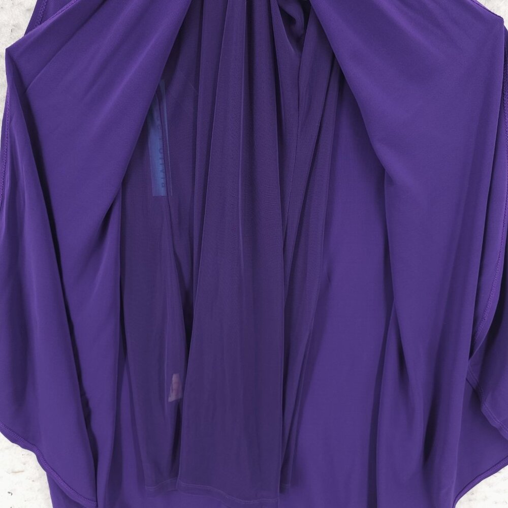 NWT ALICE + OLIVIA Twisted Folded Back Tank Dress Purple Size MEDIUM - Picture 7 of 10